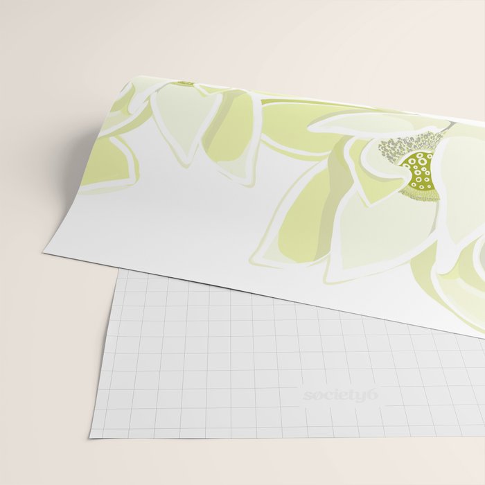 Large white flowers on white background Wrapping Paper Gallery Image 2
