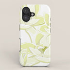 Large white flowers on white background iPhone Case Gallery Image 1