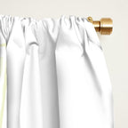 Large white flowers on white background Window Curtain Gallery Image 2