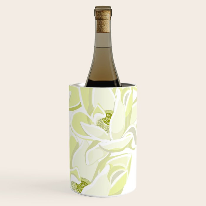 Large white flowers on white background Wine Chiller Gallery Image 3