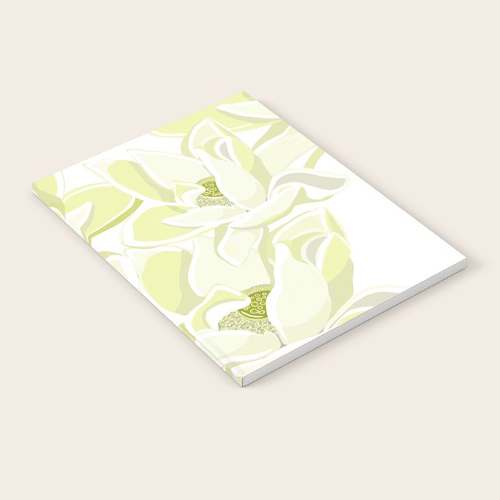 Large white flowers on white background Notebook Gallery Image 2