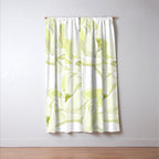 Large white flowers on white background Window Curtain Gallery Image 3