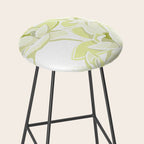 Large white flowers on white background Stool Gallery Image 2