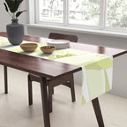 Large white flowers on white background Table Runner Gallery Image 2