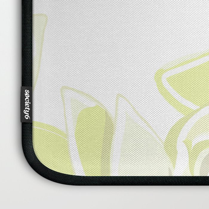 Large white flowers on white background Laptop Sleeve Gallery Image 3