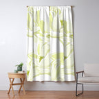 Large white flowers on white background Window Curtain Gallery Image 5