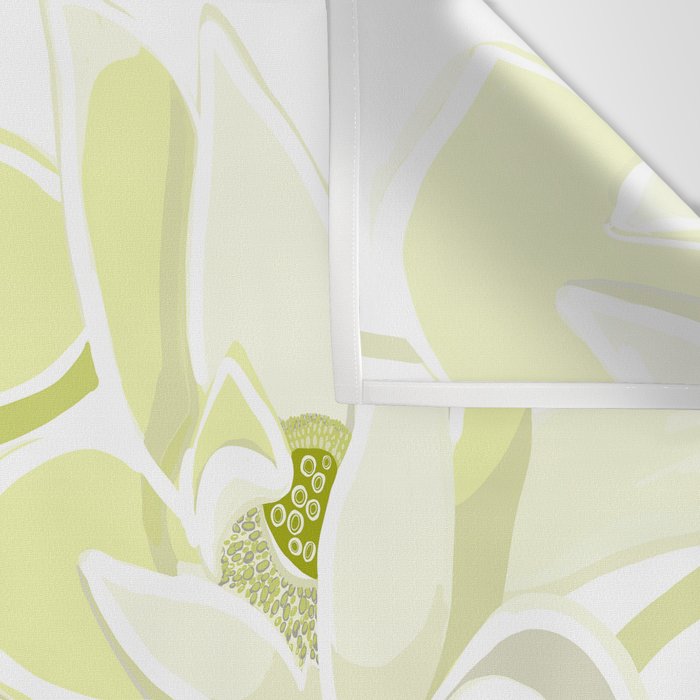 Large white flowers on white background Wall Tapestry Gallery Image 3