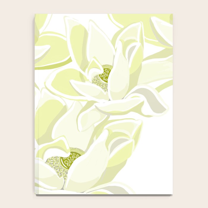 Large white flowers on white background Notebook Gallery Image 4