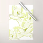 Large white flowers on white background Wrapping Paper Gallery Image 1