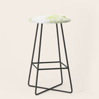 Large white flowers on white background Stool Gallery Image 1