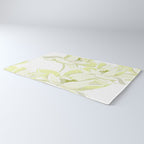 Large white flowers on white background Rug Gallery Image 3