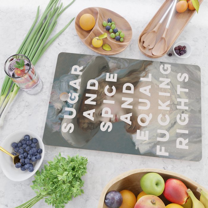 Sugar and Spice and Equal Fucking Rights - Feminist Cutting Board Gallery Image 2