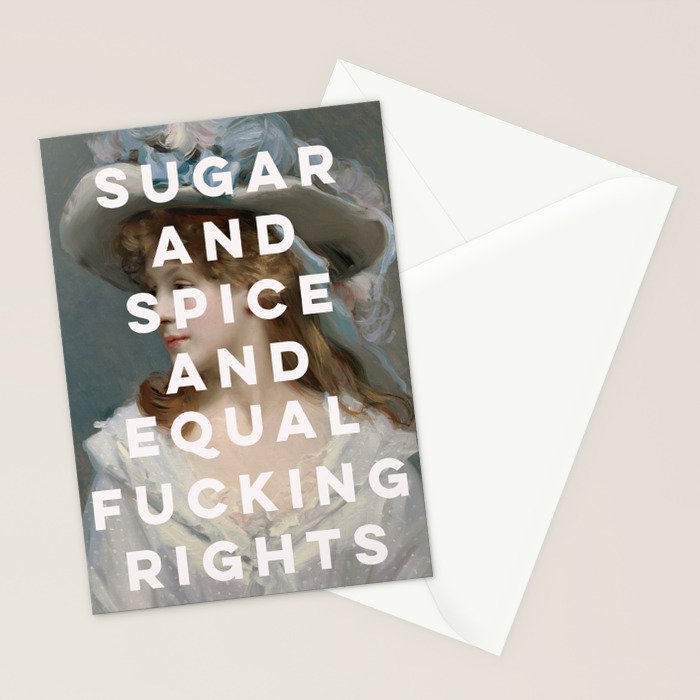 Sugar and Spice and Equal Fucking Rights - Feminist Stationery Card Gallery Image 2