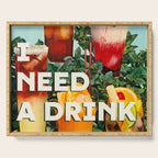 I need a drink (Cocktail time!) Serving Tray Gallery Image 1