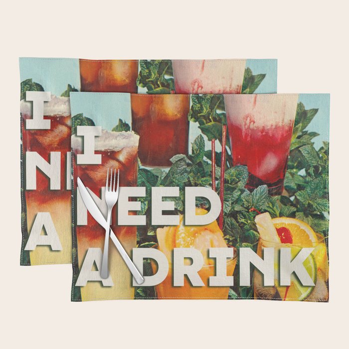 I need a drink (Cocktail time!) Placemat Gallery Image 1