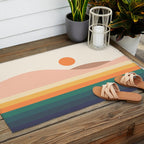 Retro Landscape 06B Outdoor Rug Gallery Image 2