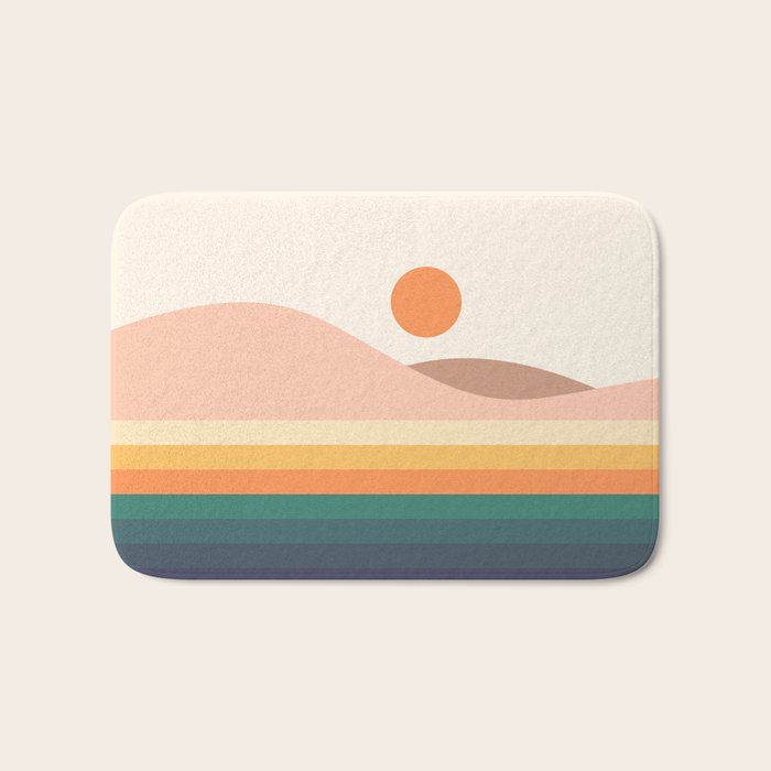 Retro Landscape 06B Bath Mat Gallery Image 1