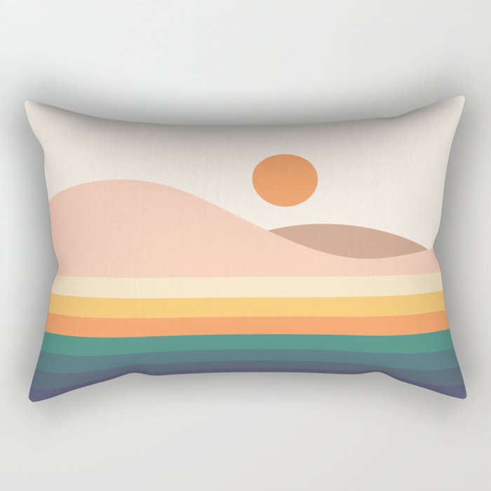 Retro Landscape 06B Rectangular Pillow Gallery Image 1