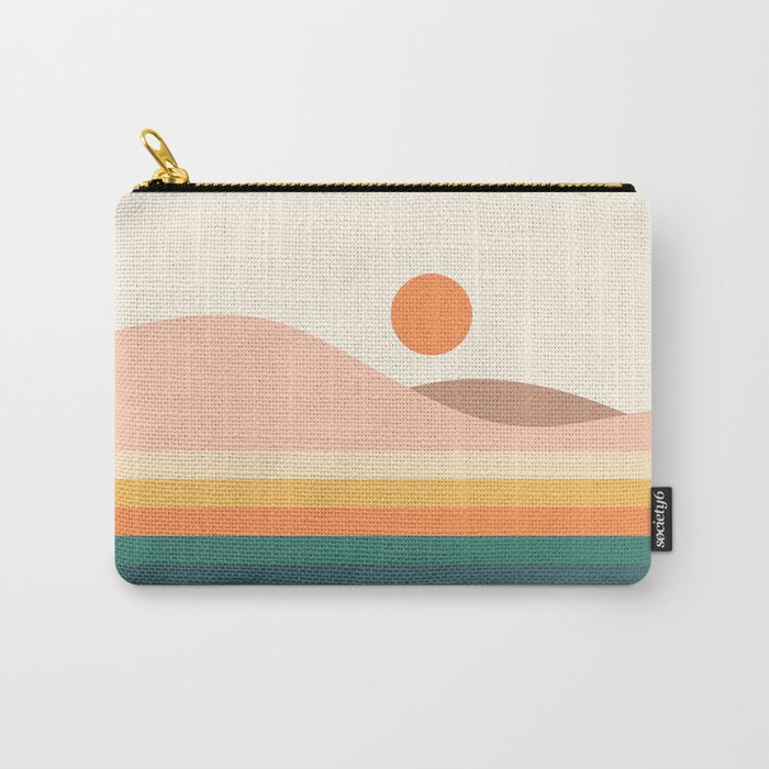Retro Landscape 06B Carry All Pouch Gallery Image 1