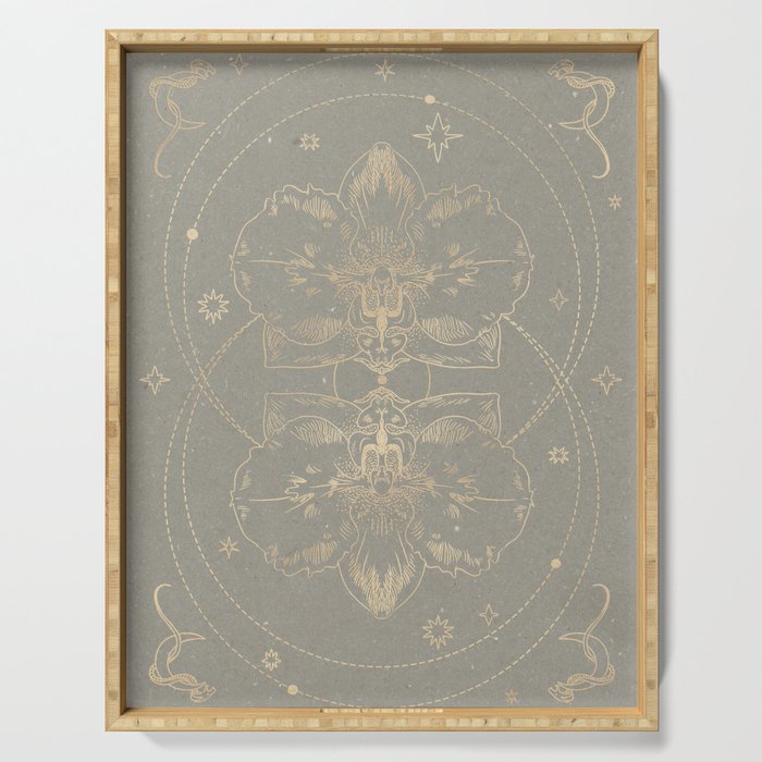 The mystical orchid 02 Serving Tray Gallery Image 1