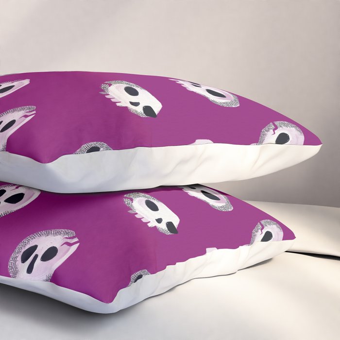 Spooky Skulls - Purple Pillow Sham Gallery Image 3