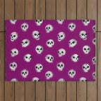 Spooky Skulls - Purple Outdoor Rug Gallery Image 1