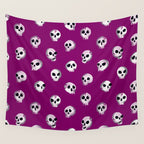 Spooky Skulls - Purple Wall Tapestry Gallery Image 4