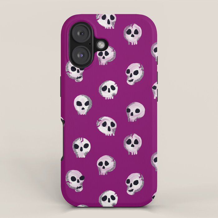Spooky Skulls - Purple iPhone Case Gallery Image 1