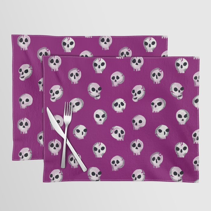 Spooky Skulls - Purple Placemat Gallery Image 1