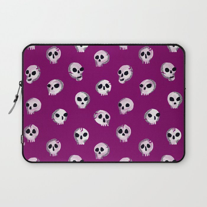 Spooky Skulls - Purple Laptop Sleeve Gallery Image 1