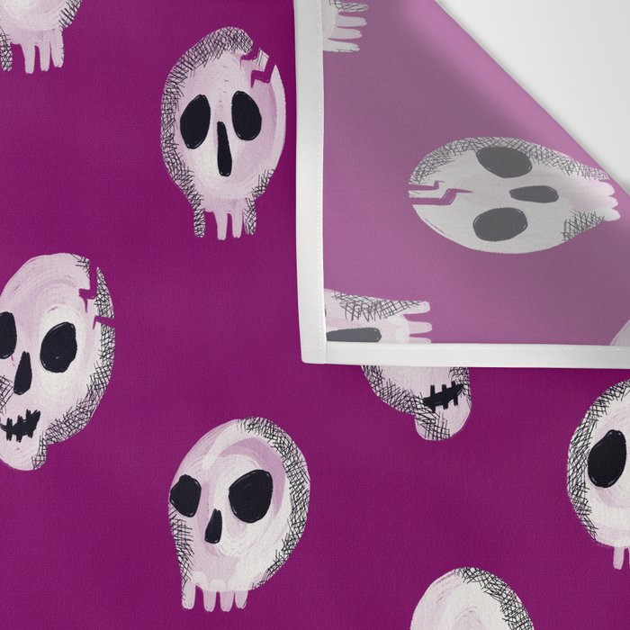 Spooky Skulls - Purple Wall Tapestry Gallery Image 3