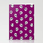 Spooky Skulls - Purple Stationery Card Gallery Image 2