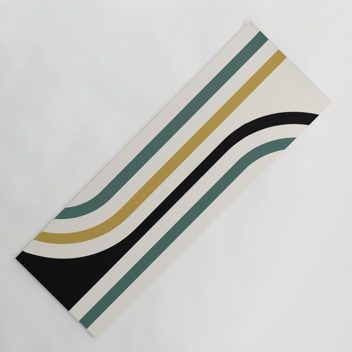 Bold Curvature Stripes IX Yoga Mat Gallery Image 1