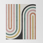 Bold Curvature Stripes IX Throw Blanket Gallery Image 2