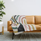 Bold Curvature Stripes IX Throw Blanket Gallery Image 1