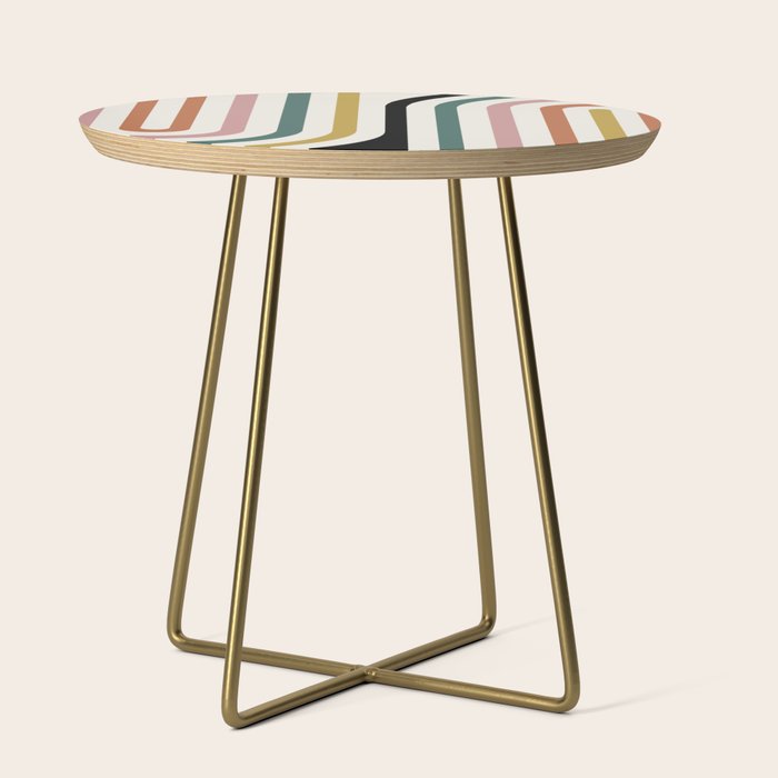 Bold Curvature Stripes IX Side Table Gallery Image 1