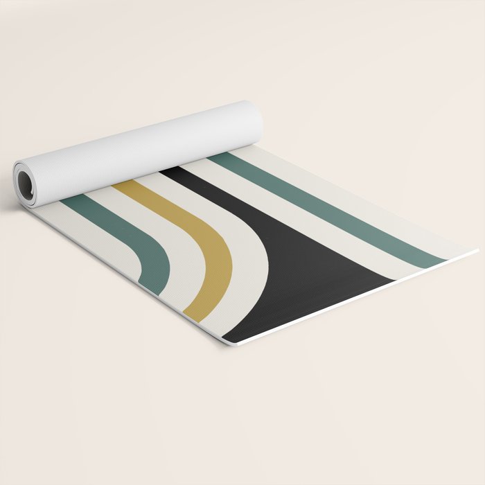 Bold Curvature Stripes IX Yoga Mat Gallery Image 2