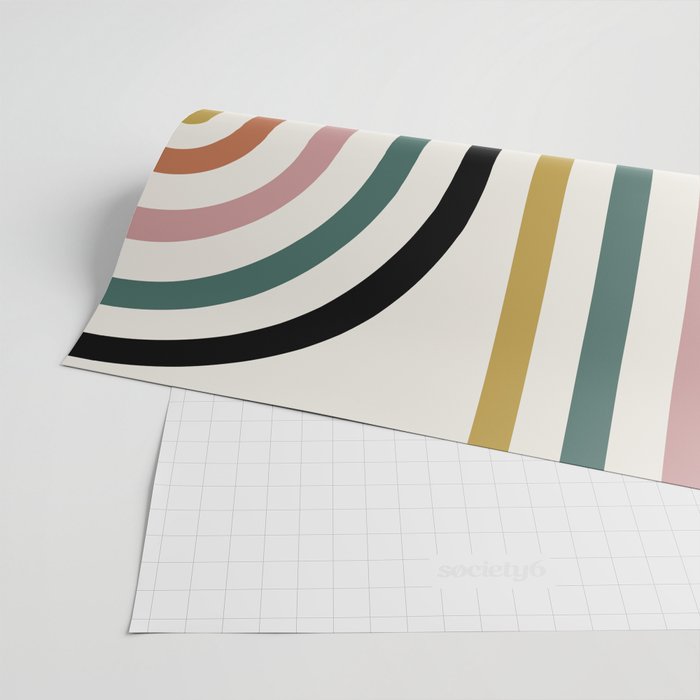 Bold Curvature Stripes IX Wrapping Paper Gallery Image 2