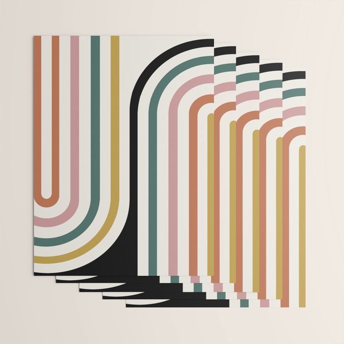 Bold Curvature Stripes IX Wrapping Paper Gallery Image 3