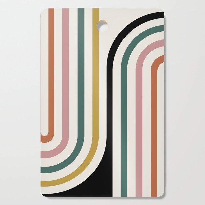 Bold Curvature Stripes IX Cutting Board Gallery Image 1