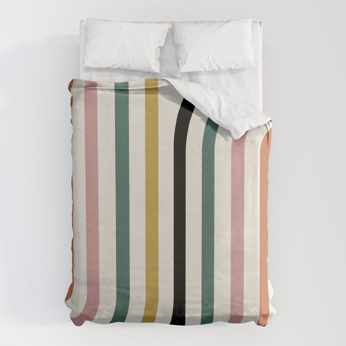 Bold Curvature Stripes IX Duvet Cover Gallery Image 1