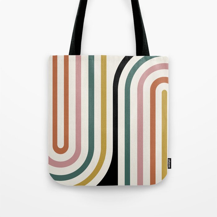 Bold Curvature Stripes IX Tote Bag Gallery Image 1