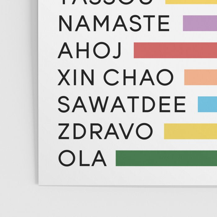 Hello In Different Languages - Rainbow Poster Gallery Image 3