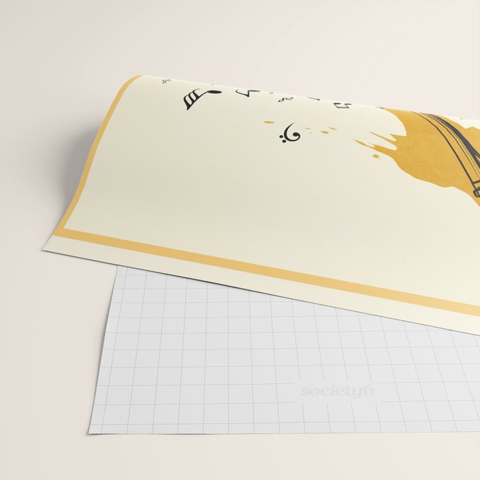 Abstract Minimal Musical Instrument 4 Wrapping Paper Gallery Image 2
