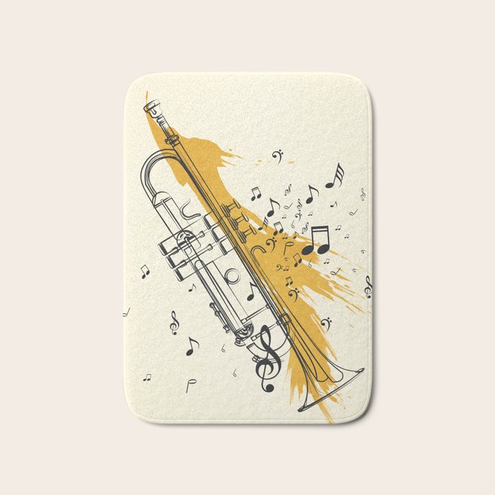Abstract Minimal Musical Instrument 4 Bath Mat Gallery Image 1
