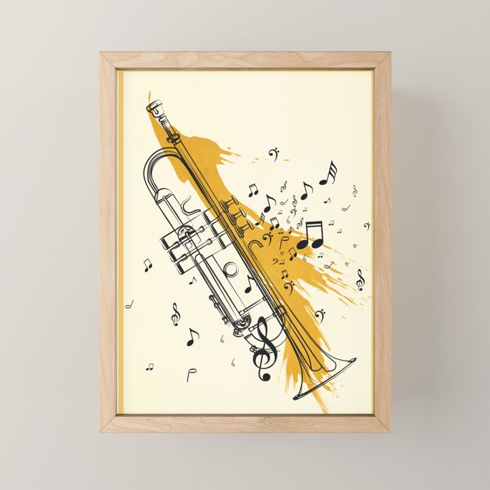 Abstract Minimal Musical Instrument 4 Mini Art Print Gallery Image 1