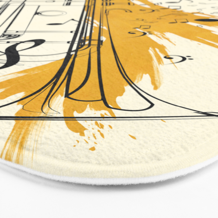 Abstract Minimal Musical Instrument 4 Bath Mat Gallery Image 3