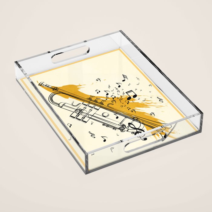 Abstract Minimal Musical Instrument 4 Acrylic Tray Gallery Image 1