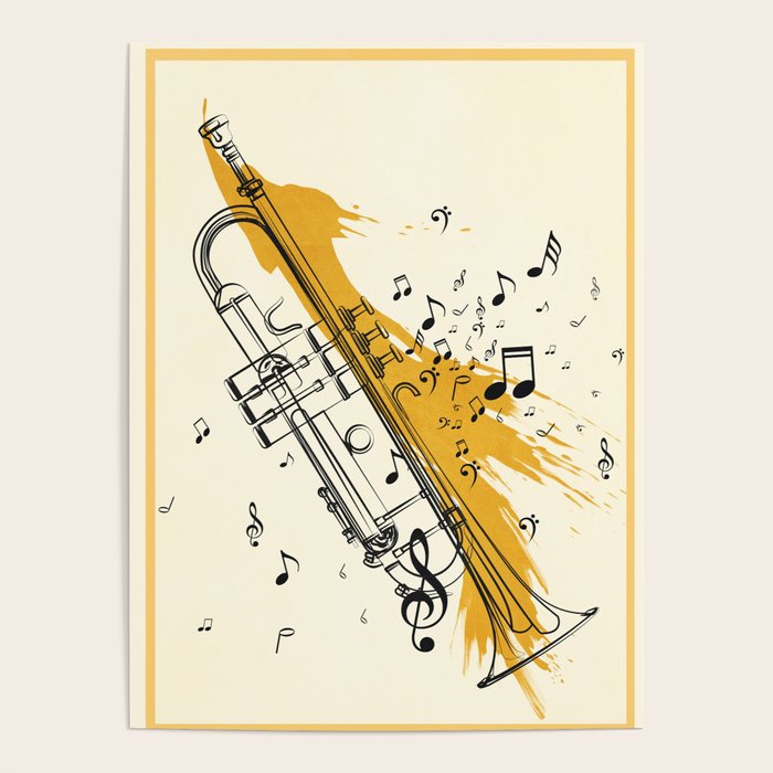 Abstract Minimal Musical Instrument 4 Poster Gallery Image 1