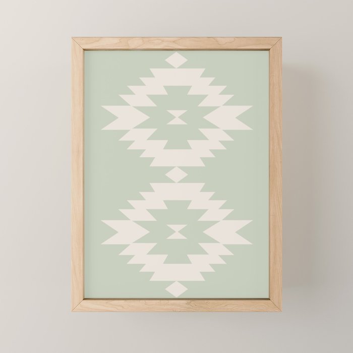 Southwestern Minimalism - Neutral Sage Green Mini Art Print Gallery Image 1